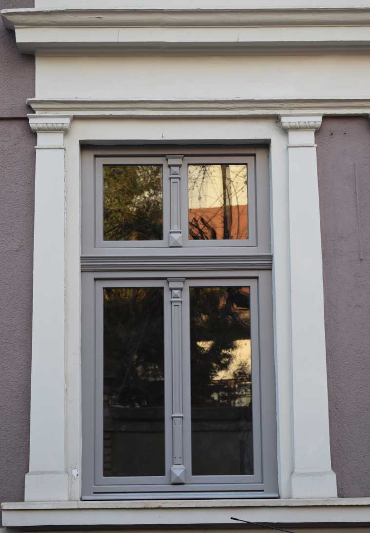 Laminated wood windows