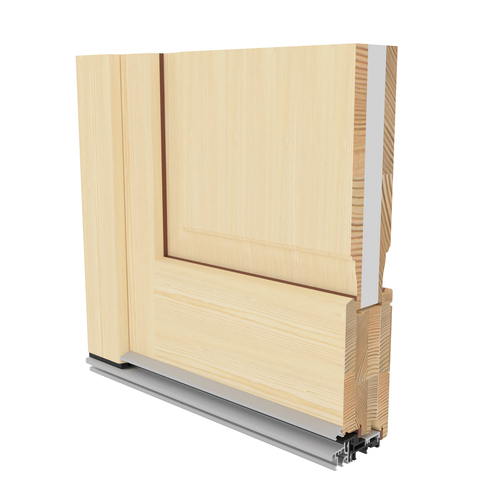 Ușă exterior D92 - profil 3D